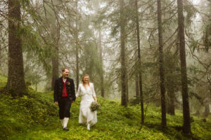 Brudepar i Nordmarka